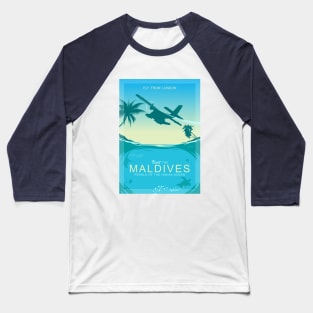 Visit The Maldives Baseball T-Shirt